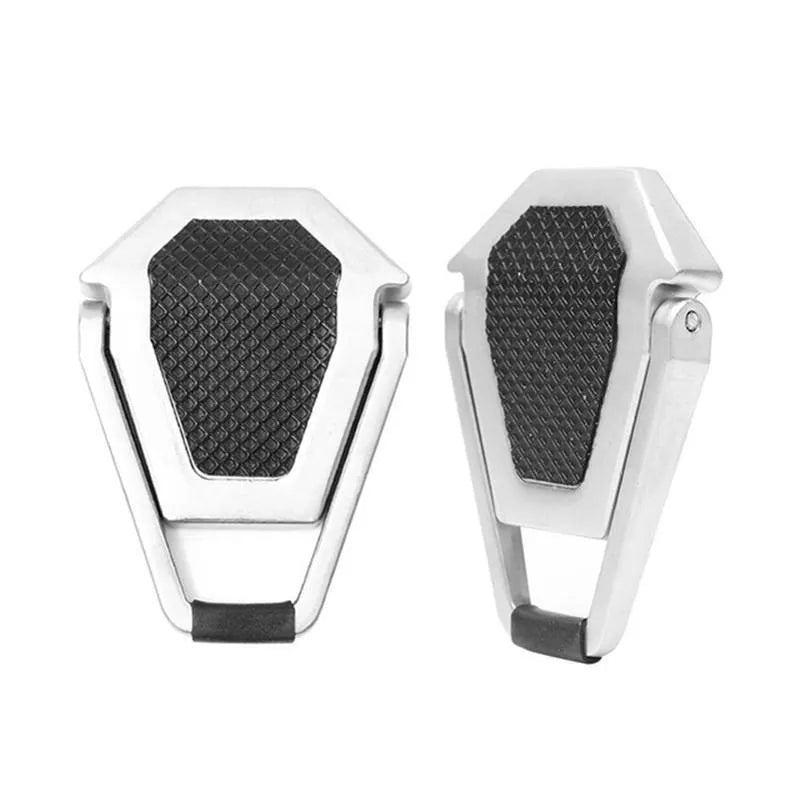 Aluminium alloy folding laptop cooling bracket with 3M adhesive in silver and white colours