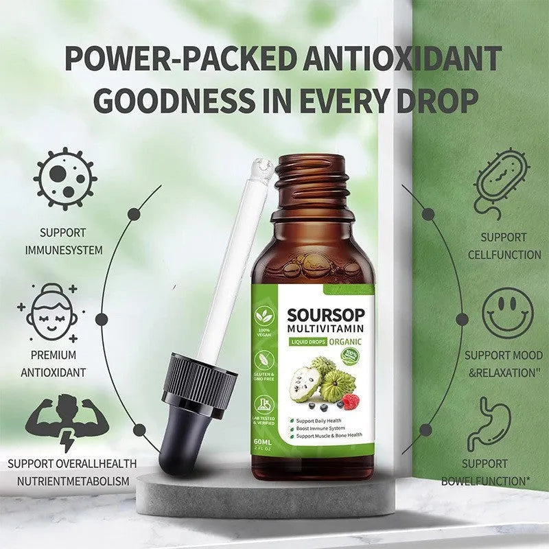 60ml Annona Prickly Fruit and Lychee edible care drops spray bottle for adult topical use
