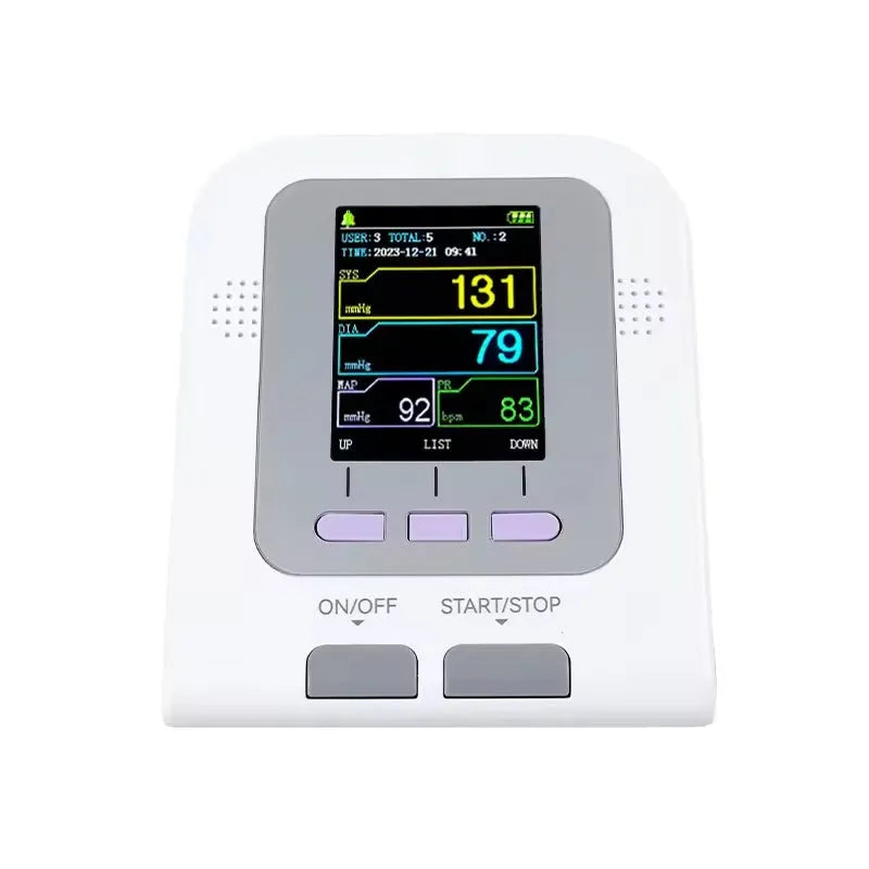 CONTEC08A veterinary digital blood pressure monitor unit with colour screen and cuff for animals.