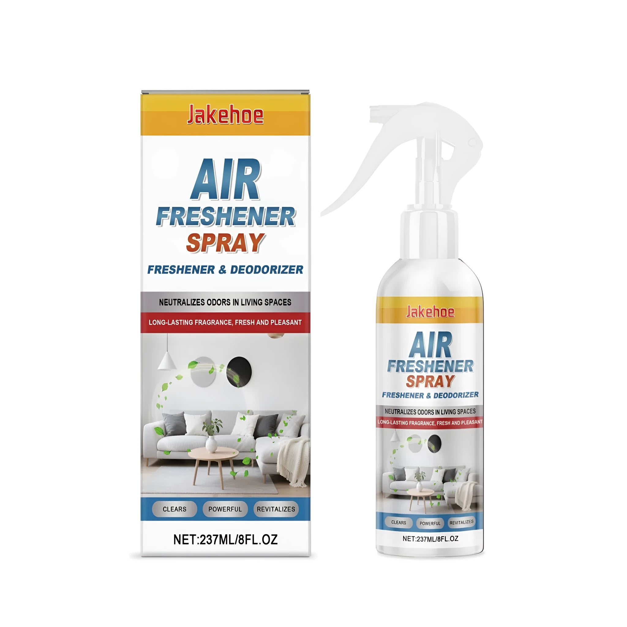 237ml air freshener spray aerosol canister with menthol and multi-ingredient formula