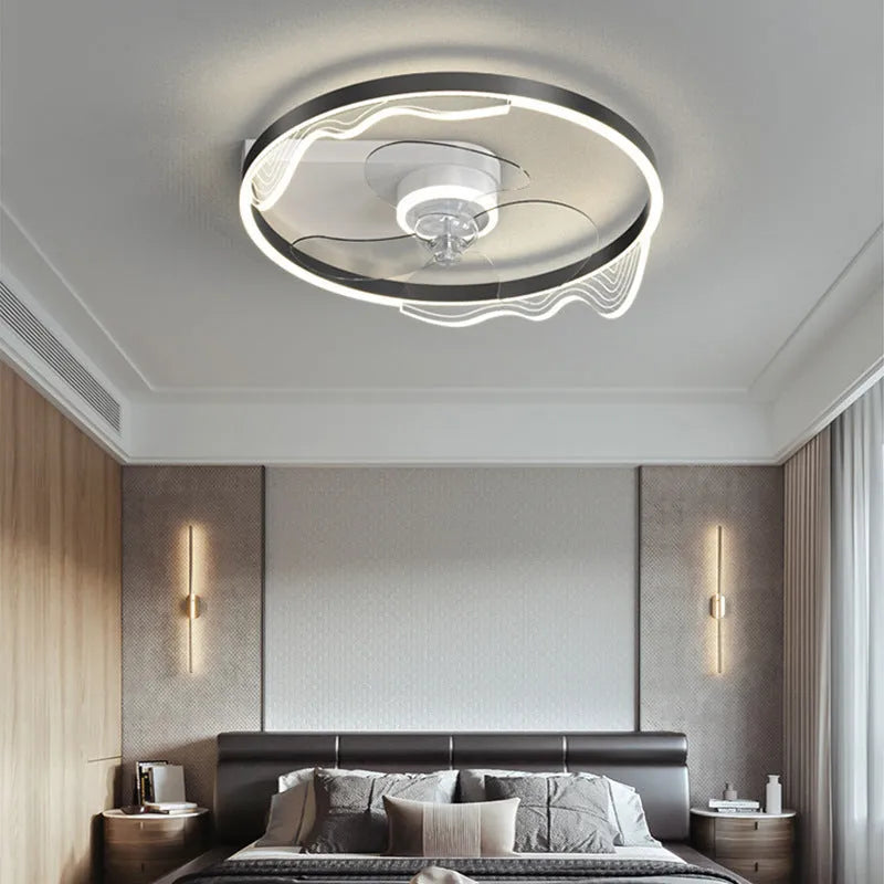 Simple modern Nordic style iron tieyi ceiling lamp with LED light for a children's room.