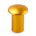 Aluminium alloy car handbrake replacement cap in gold, silver, black, blue, and red colours for vehicle modification