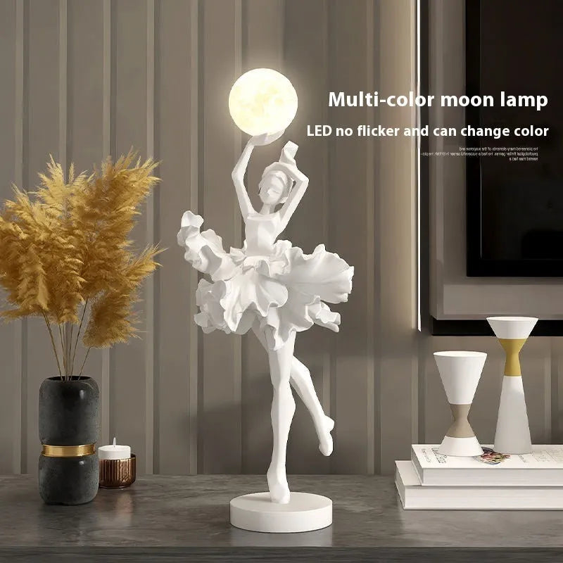 Art Girl Atmosphere USB rechargeable night light ornament in Black Gold colour