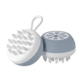 Yellow silicone pet bath brush with 2-in-1 comb design for dog and cat grooming