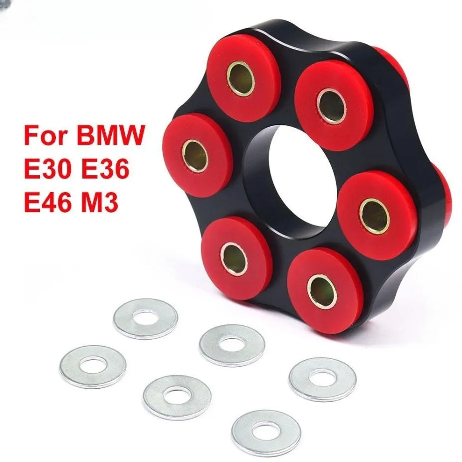 Red polyurethane and aluminium BMW drive shaft connecting plate bracket for E46 E36 E30 models