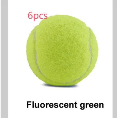 Rubber dog tennis ball in assorted bright colours with 6.3cm diameter for bite-resistant fetch play