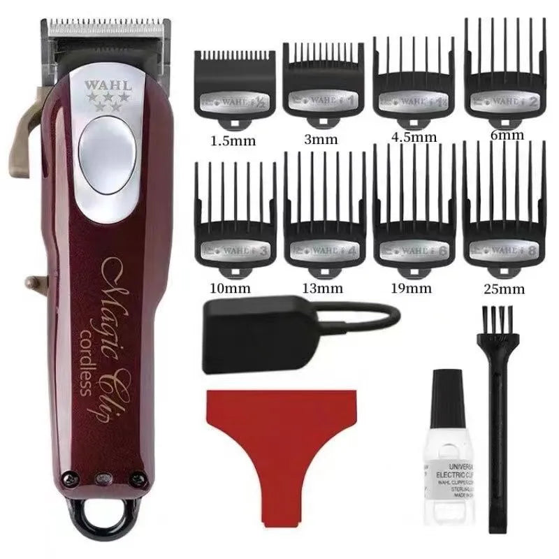 Rechargeable hair clippers with stainless steel cutter head for home haircuts