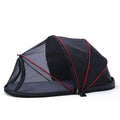 L code pet folding tent with half-mesh design for cats in travel or home settings