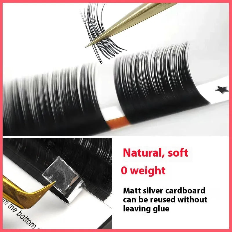 Mink hair false eyelashes on 16-row band in various lengths from 8mm to 18mm