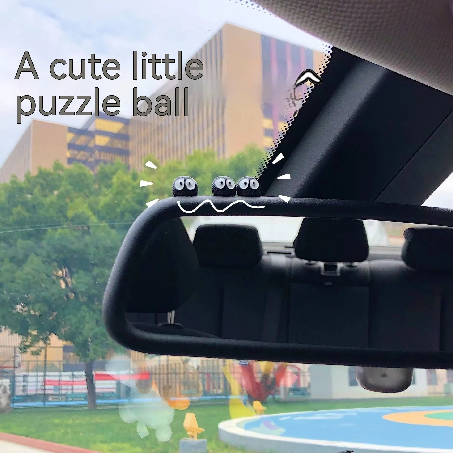 Small resin briquette car decoration with traceless tape for interior attachment