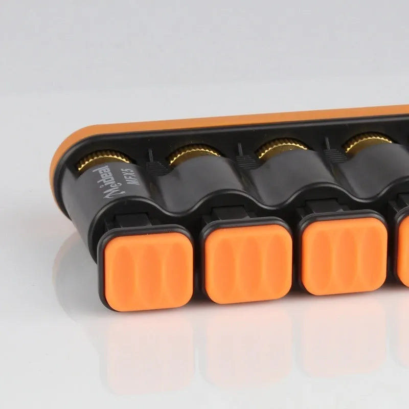 Non-slip silicone finger trainer in grey or orange colour for hand muscle development