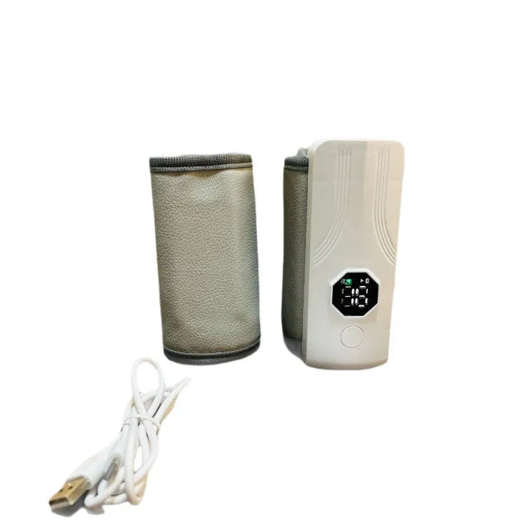 Grey and white car charger electric milk warmer with constant temperature heating