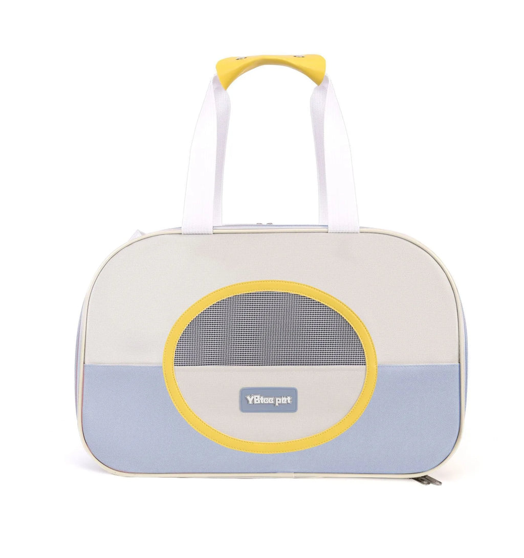 Outdoor portable foldable cat backpack in Oxford cloth with 15 jin capacity shown in blue colour option