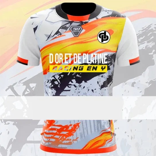 Men's mesh bird eye cloth sports t-shirt in short sleeve pullover style