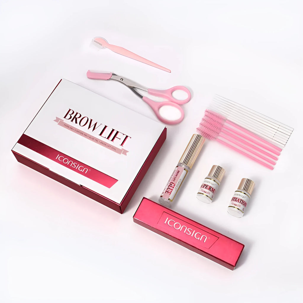 Pink eyebrow quick ironing perm set complete kit for brow styling