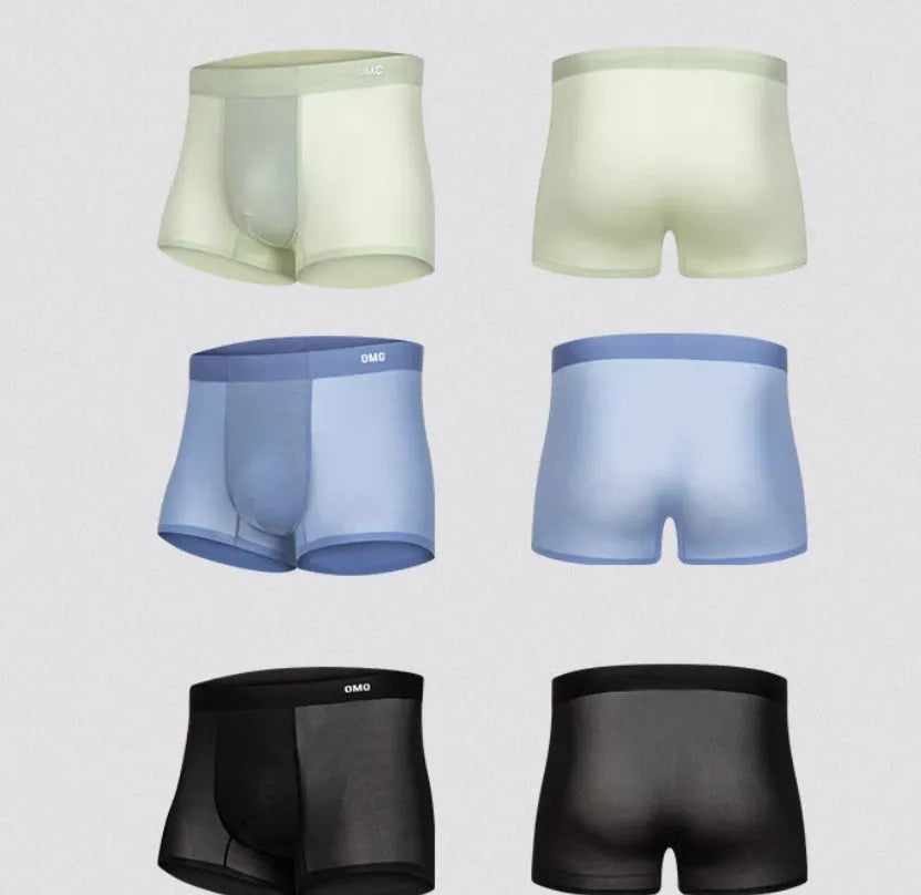 Men's large size seamless antibacterial fitness shorts in four colour options
