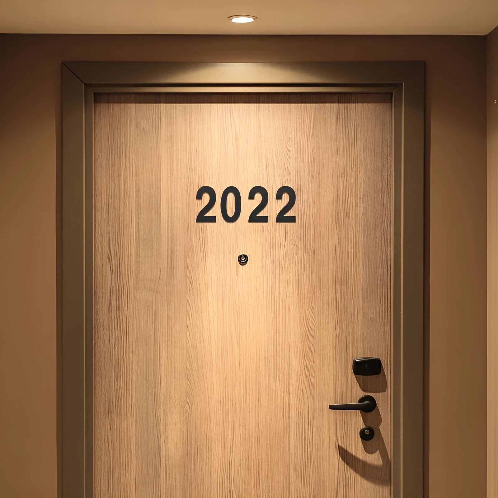 Black stainless steel sticky house numbers showing letters and numbers with 7.5cm characters for waterproof external use