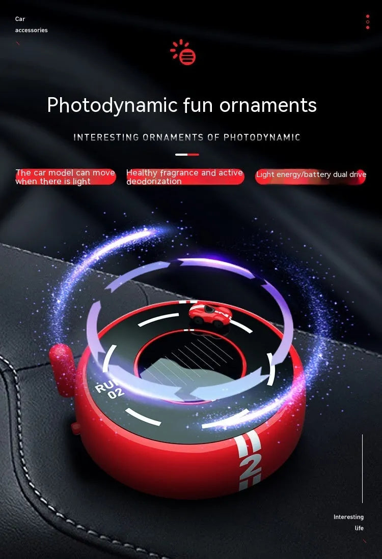 Round car model aromatherapy decoration in plastic construction with modern styling