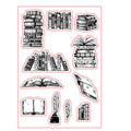 White seal pattern silicone stamp measuring 11 by 16 centimetres for transparent journal and card crafting.