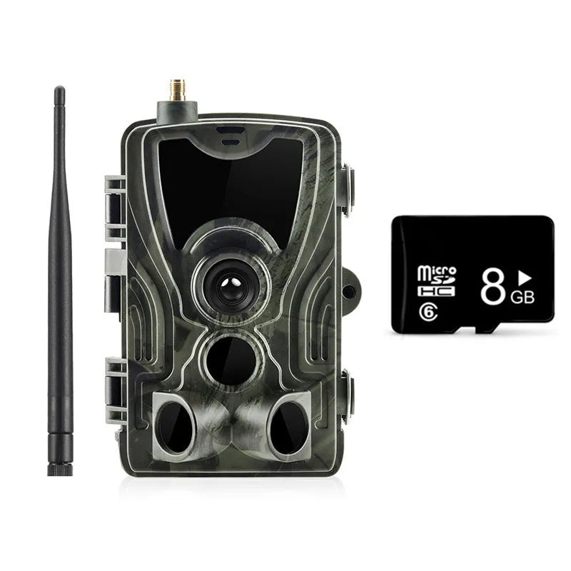 Outdoor waterproof surveillance camera in camouflage finish with wide-angle lens