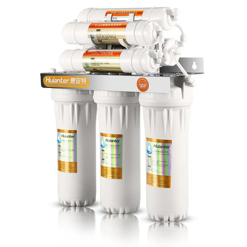 White plastic household water filter cartridge for direct drinking tap water purification
