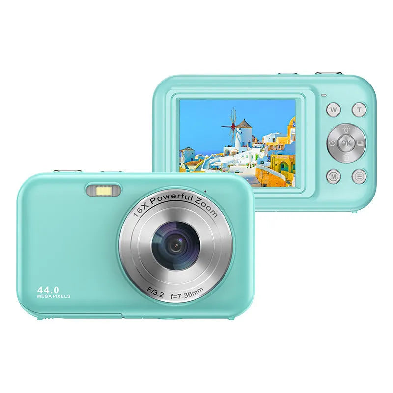 Digital children camera in black, green, pink or purple with 2.4-inch screen