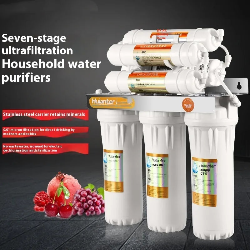 White plastic household water filter cartridge for direct drinking tap water purification