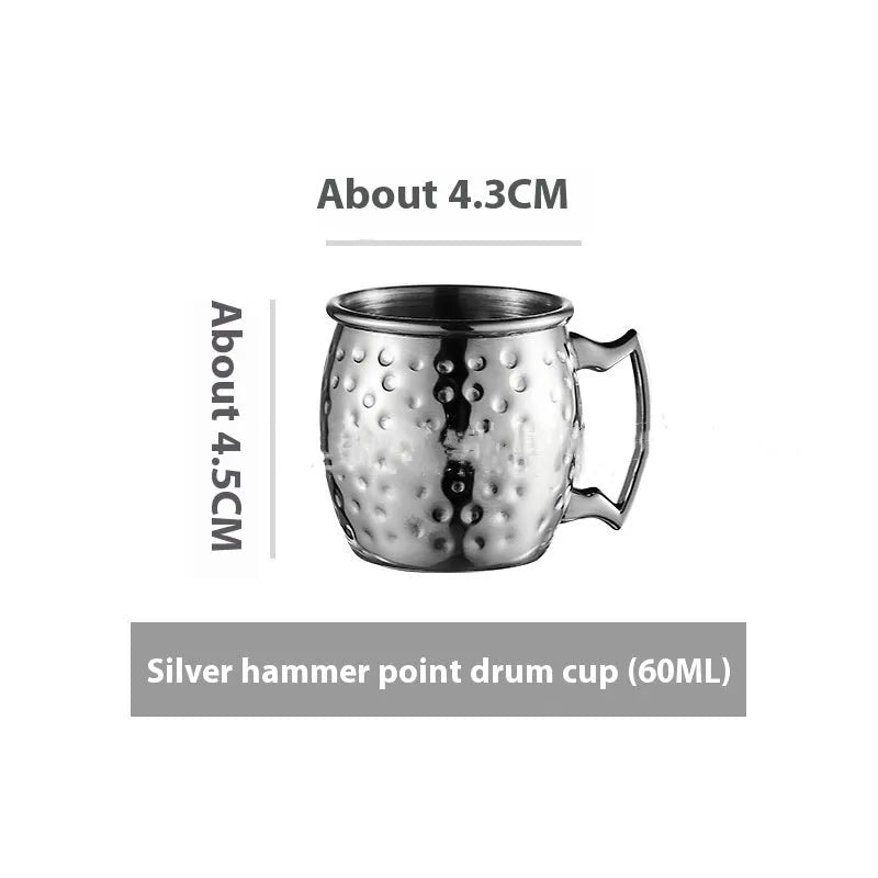 Stainless steel Moscow Mule cocktail glass with copper plating in multiple colour options
