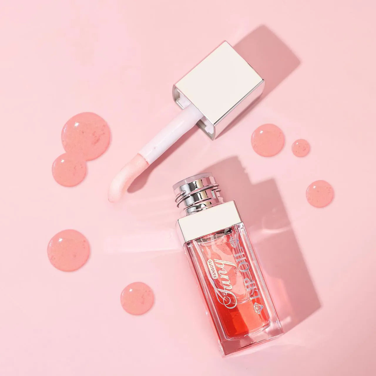 Five tubes of bright lip gloss mint lipstick in shades 001, 006, 007, 012, and 015.