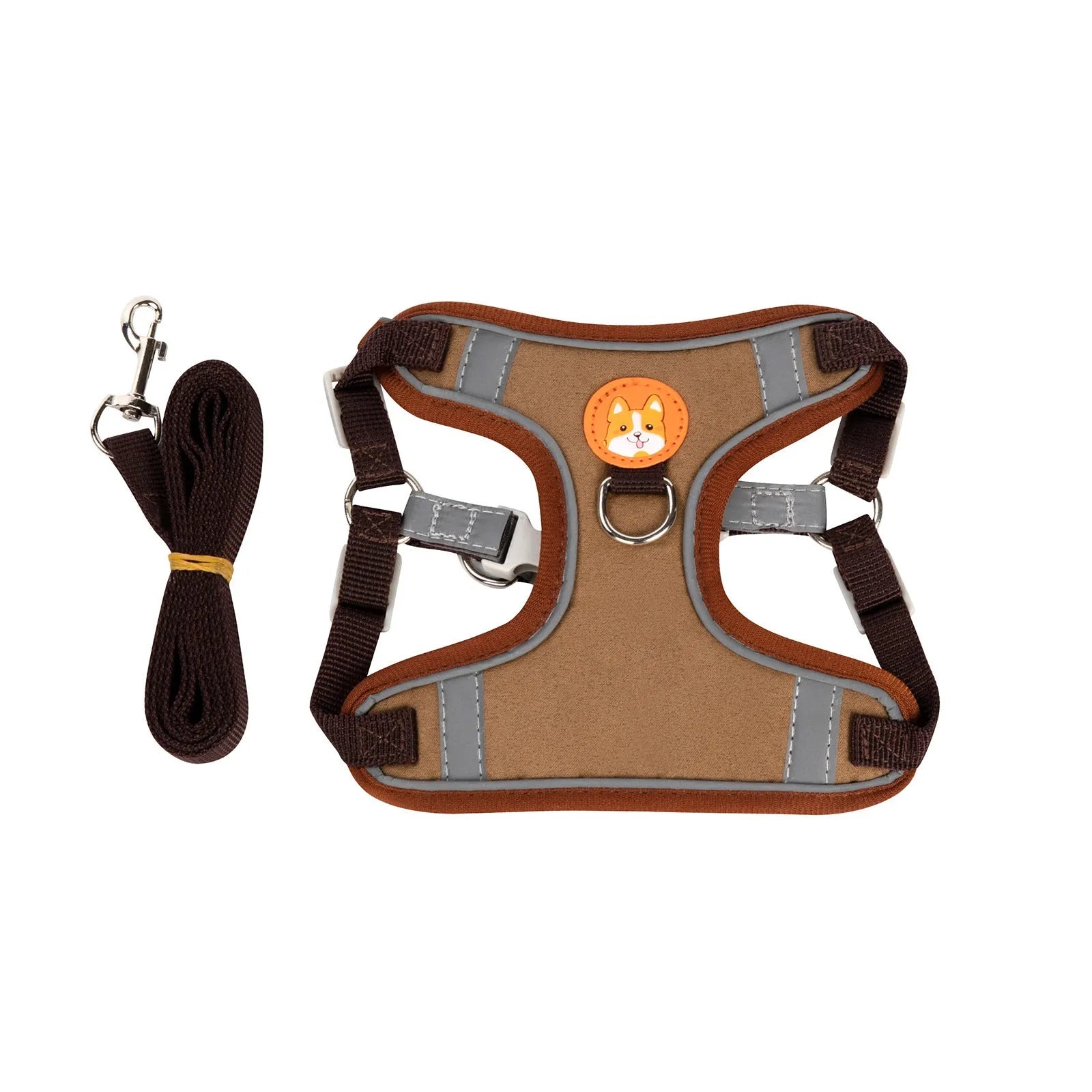 Adjustable dog harness with haulage rope and vest in multiple colour options.