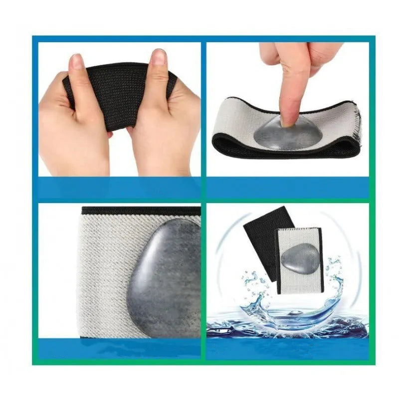 Elastic flat foot support bandage with heart pad design for arch reinforcement