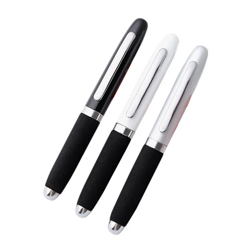 EVA metal cap mini ballpoint pen showing 1.0mm bullet tip and compact 112mm metal construction