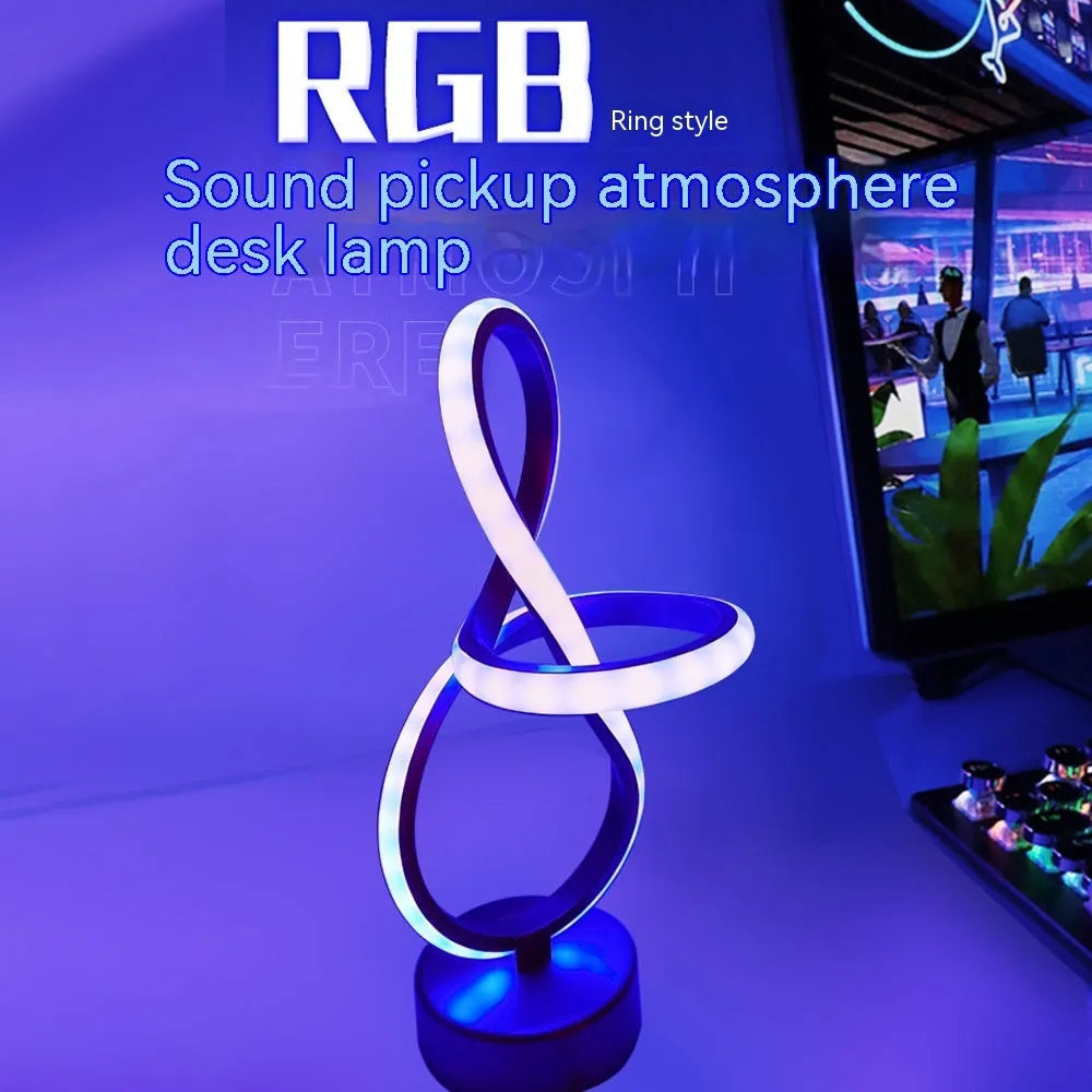 Black musical note shaped Bluetooth RGB mood light with iron and aluminium construction for smartphone control