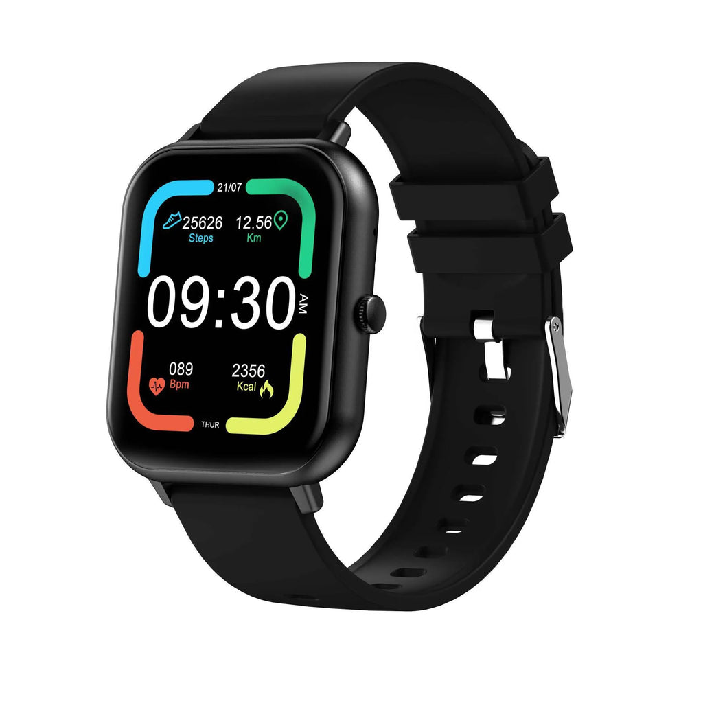 Bluetooth smart watch with heart rate monitoring and AI voice control in multiple colour options