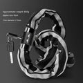 95cm zinc alloy mountain bike chain lock with anti-hydraulic shear design in black colour