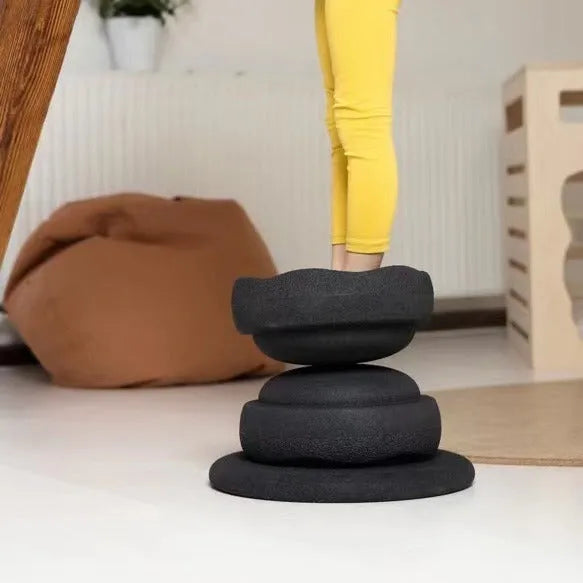 Plastic wood surf balance board for children age 4-6 in mixed colour and black options.