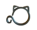 Cat-shaped plastic plant clip in green colour for garden stem support