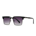 Men's square plastic frame sunglasses showing box-style design with multiple colour options