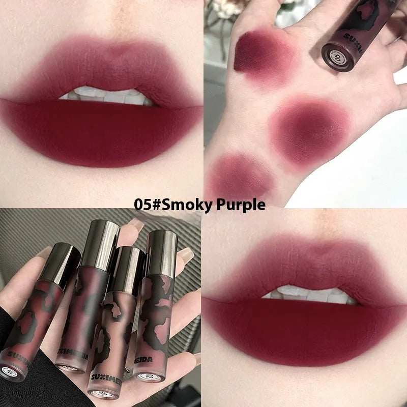 Lava Secret matte lipstick in five colour options including orange brown coffee and jujube red