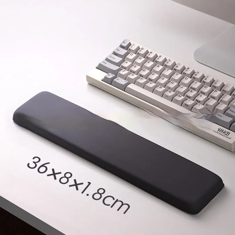 Square silicone wrist support mouse pad with cloth surface measuring 250x180mm