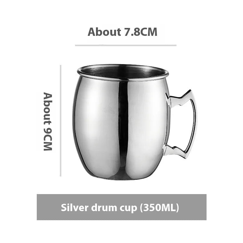 Stainless steel Moscow Mule cocktail glass with copper plating in multiple colour options