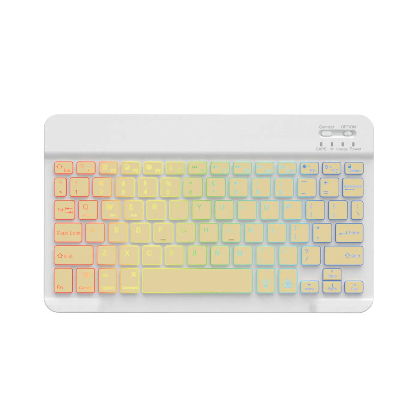 10-inch Bluetooth keyboard with colourful LED backlight for tablets