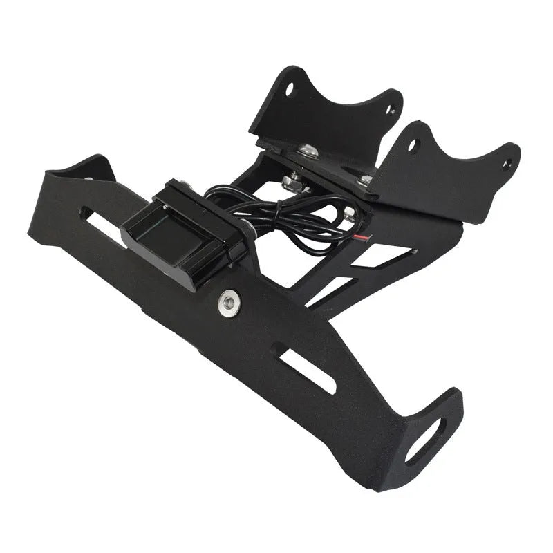Black aluminium license plate holder for Honda motorcycle rear mounting