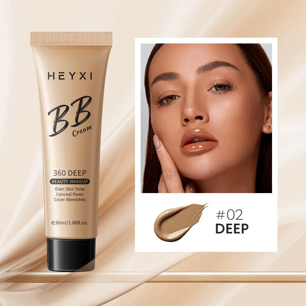 Waterproof and sweat-proof BB cream product in four colour shade options