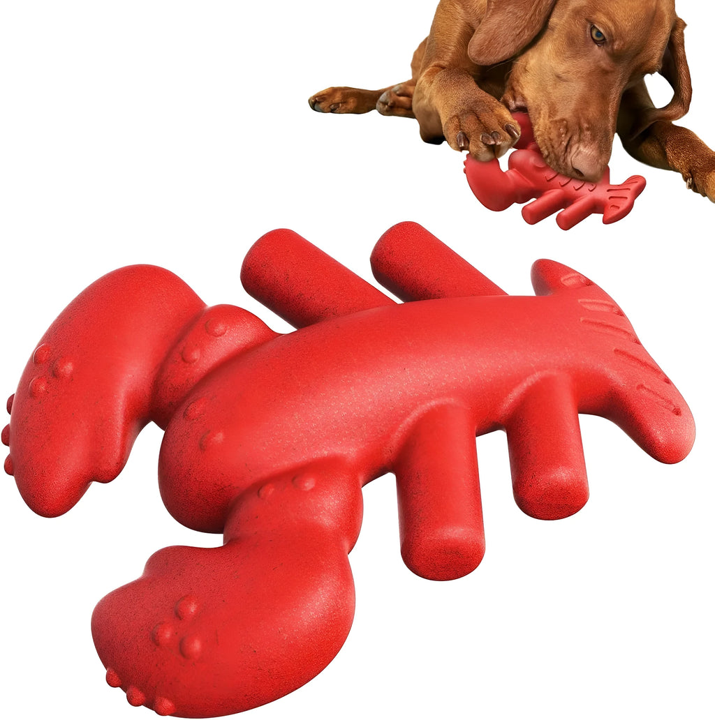 Red nylon chew toy for large dogs measuring 170mm with textured surface for dental cleaning