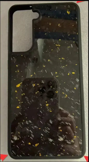 Samsung Galaxy phone case with forged carbon fibre pattern in multiple colour options