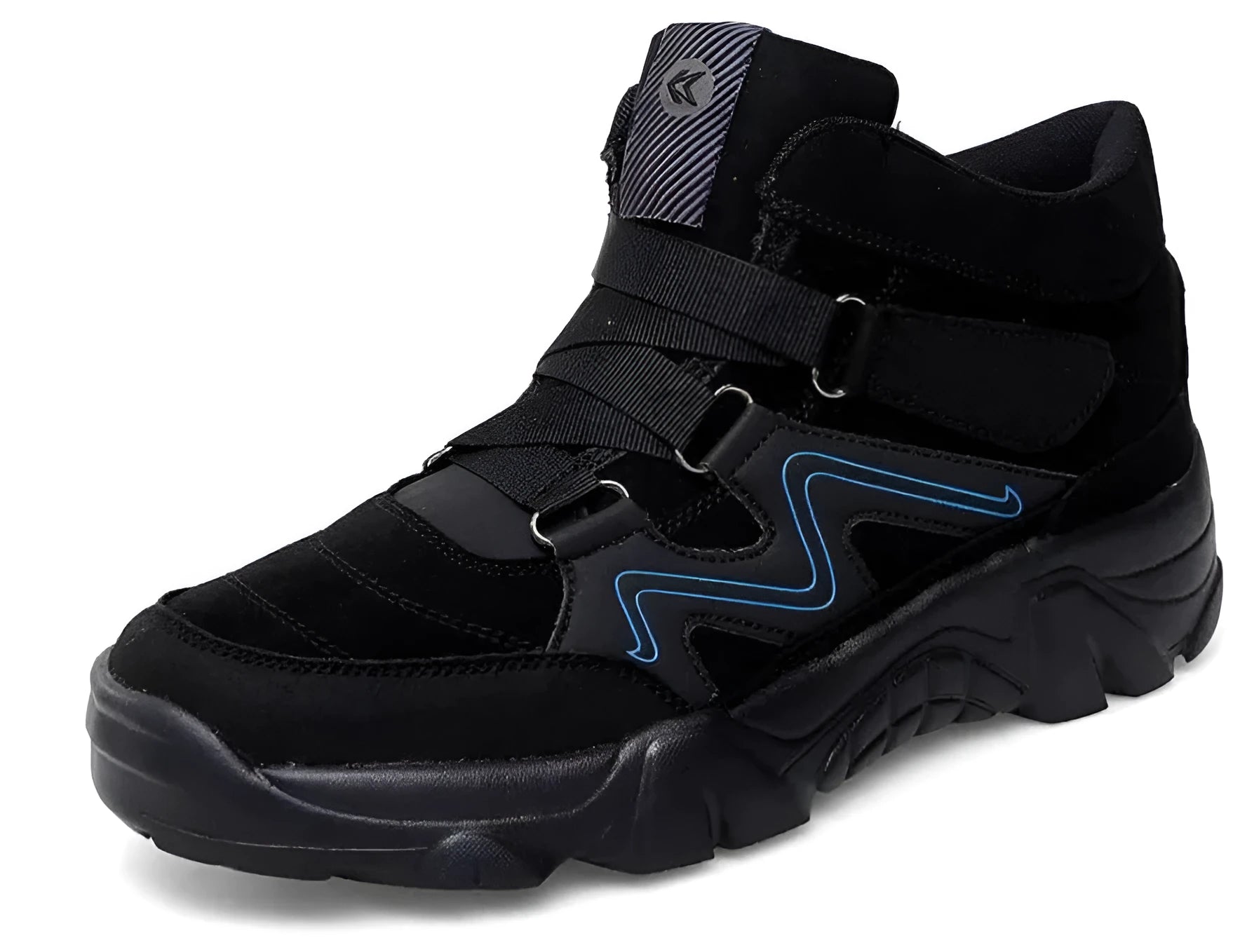 Men's suede casual shoes in black, blue, brown, and dark grey colours, sizes 39 to 49