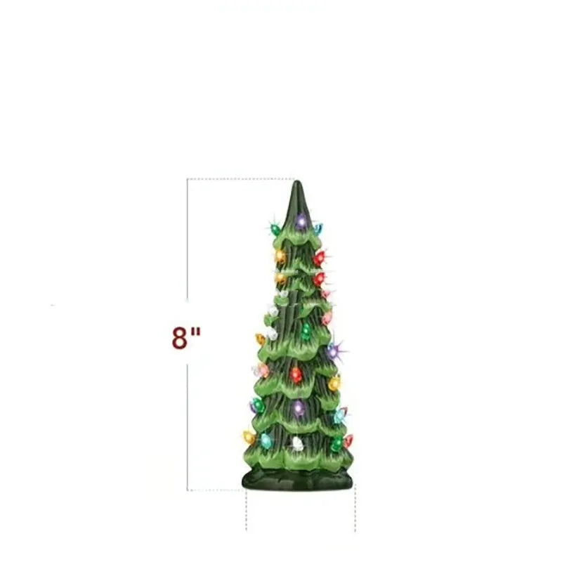 Resin Christmas tree decoration lights in European style with colour or warm light options