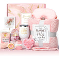 Aromatherapy candle soap bath gift set in modern plastic packaging measuring 27x23x13cm