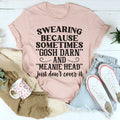 Pink polyester T-shirt couple set with printing design and short sleeves in straight cut style
